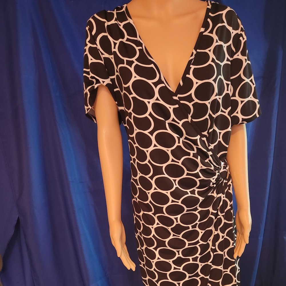 Black and white circle dress.